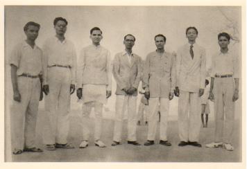 Manubhai (3rd from left) with his brothers in Saurashtra - the family often came together